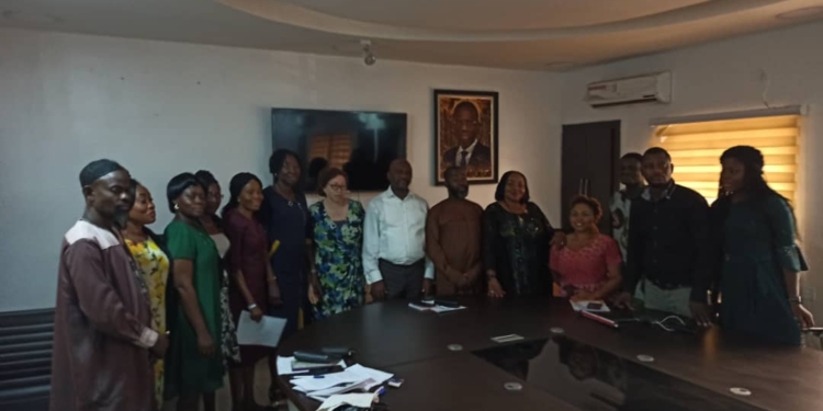Executive members of JONAPWD Lagos and staff members of Lagos State Ministry of Agriculture during the Advocacy visit