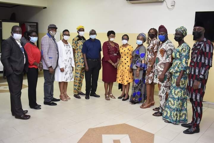 People standing together in a group picture