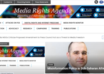 The screenshot of MRA's website