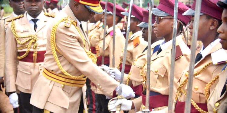 A Road Safety official inspecting a parade