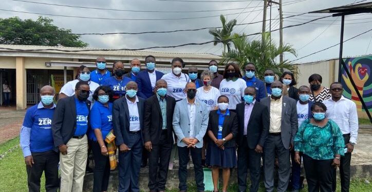 People in a group picture wearing face mask