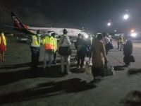 The returnees at the airport