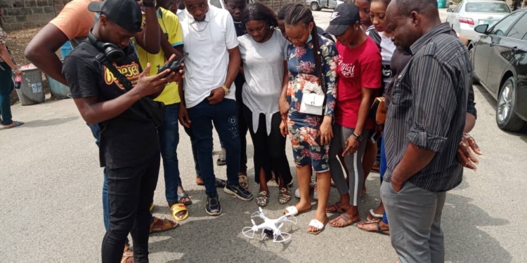 Some youths during the training by Entertainment Konzult