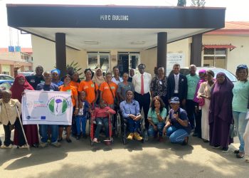 FFF Team and staff of LASUTH at the advocacy visit in commemoration of World Spina Bifida and Hydrocephalus Day 2022