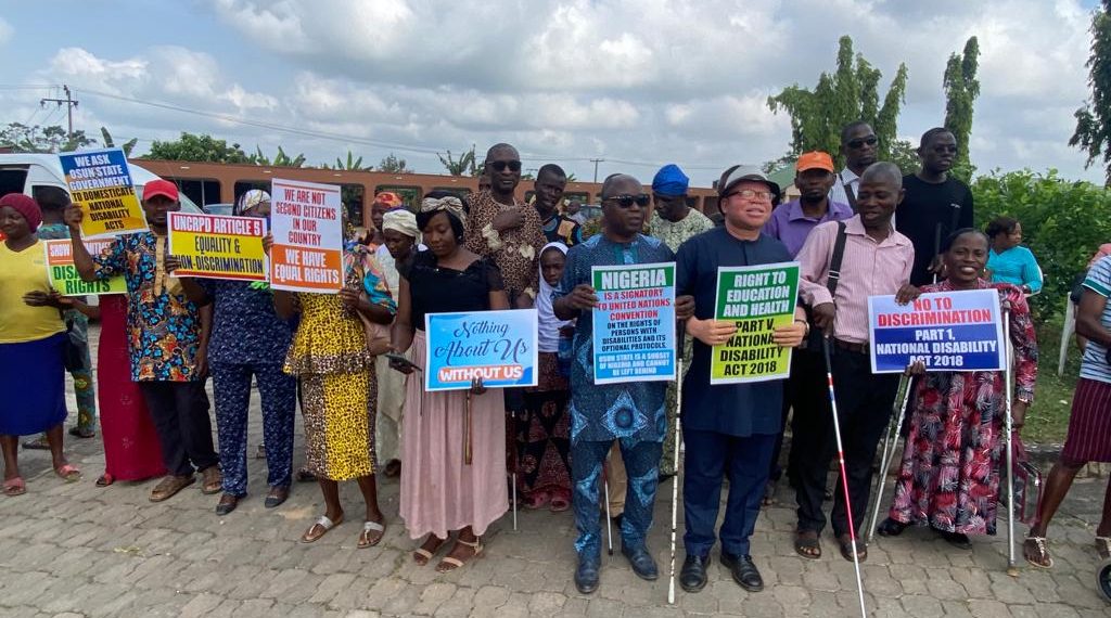 PWDs protest the passage of the Osun State Disability Bill