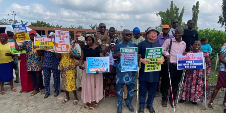 PWDs protest the passage of the Osun State Disability Bill