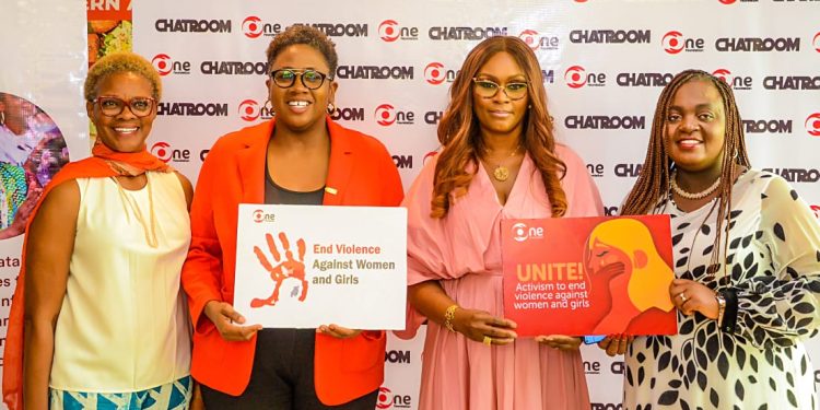 Four ladies standing indoor