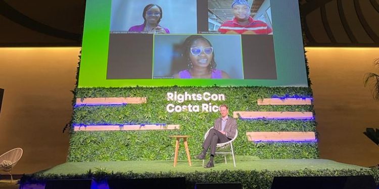 Three speakers joined virtually while one speaker was seated in the meeting room