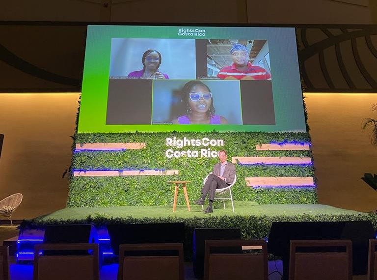 Three speakers joined virtually while one speaker was seated in the meeting room