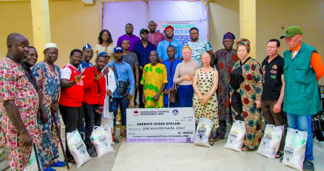 Subsidy Removal: Ojodu LCDA Chair Gives Cash, Palliatives to PWDs in Ojodu