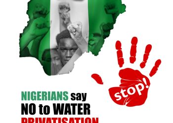 A flier with the map of Nigeria and one hand showing 'stop'