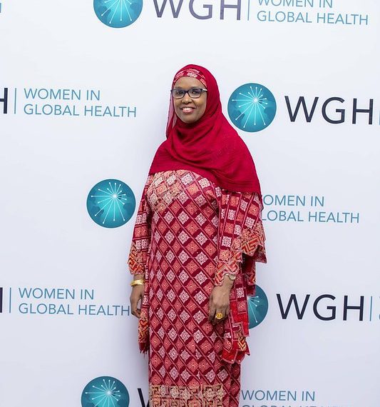 A woman standing