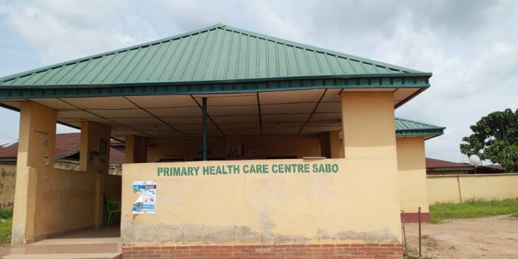 The picture of a PHC, the entrance only