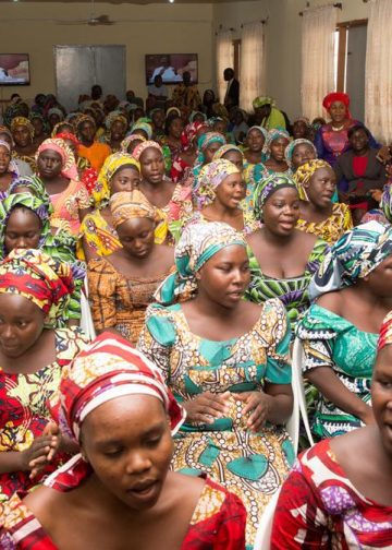 Images of more than 80 Chibok girls that were released in May 2017 after more than three years in captivity. Source: DW
