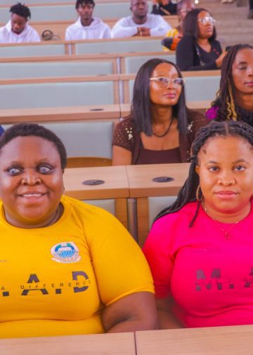 Picture of participants at the advocacy programme, tagged ‘Making A Difference’ (M.A.D), Breaking the Boundaries, and Exceeding Societal Stereotypes organized by the National Association of Nigerian Visually Impaired Students, University of Lagos (NANVIS-UNILAG). Held on Friday, July 12, 2024 at Tayo Aderinokun Lecture Theatre, UNILAG.

Source: UNILAG