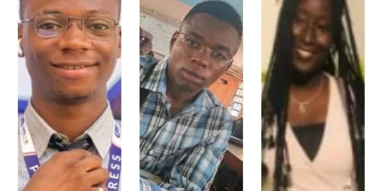 Two young male and one female in a picture