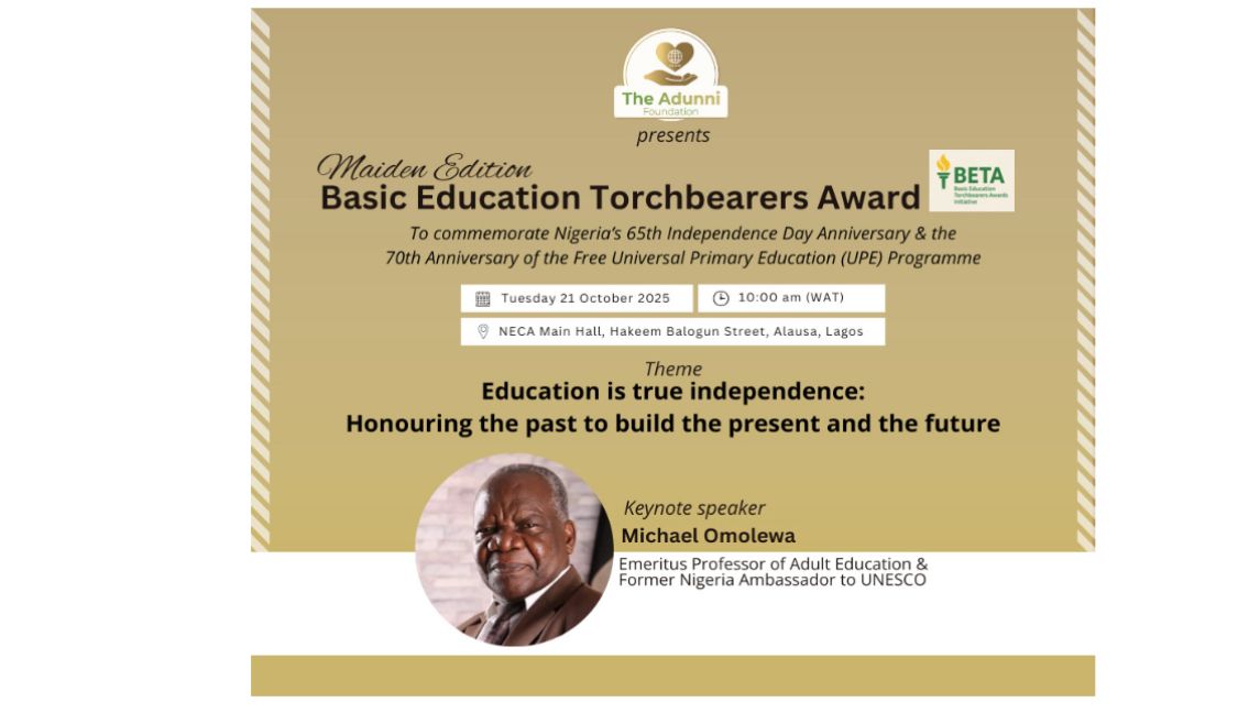 Adunni Foundation Unveils Torchbearers Awards to Celebrate Unsung Education Heroes