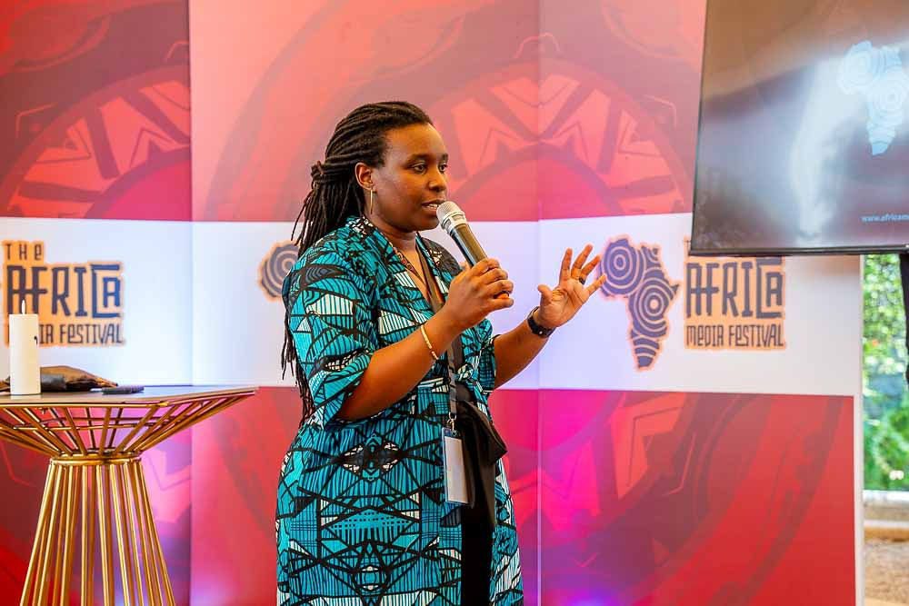Christine Mungai, News Editor at The Continent, delivers her remarks during the 2025 Africa Media Festival (AMF). Taking place on February 25-26 in Nairobi, AMF is Africa’s leading convening of media leaders, journalists, content creators, policymakers, and innovators shaping the future of media on the continent.