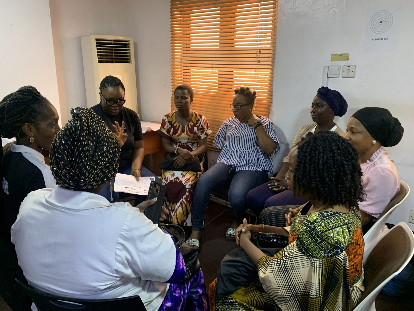 A listening circle event for mothers with disabilities organised by The Mum Bridge. Photo credit: Naija Feminists Media